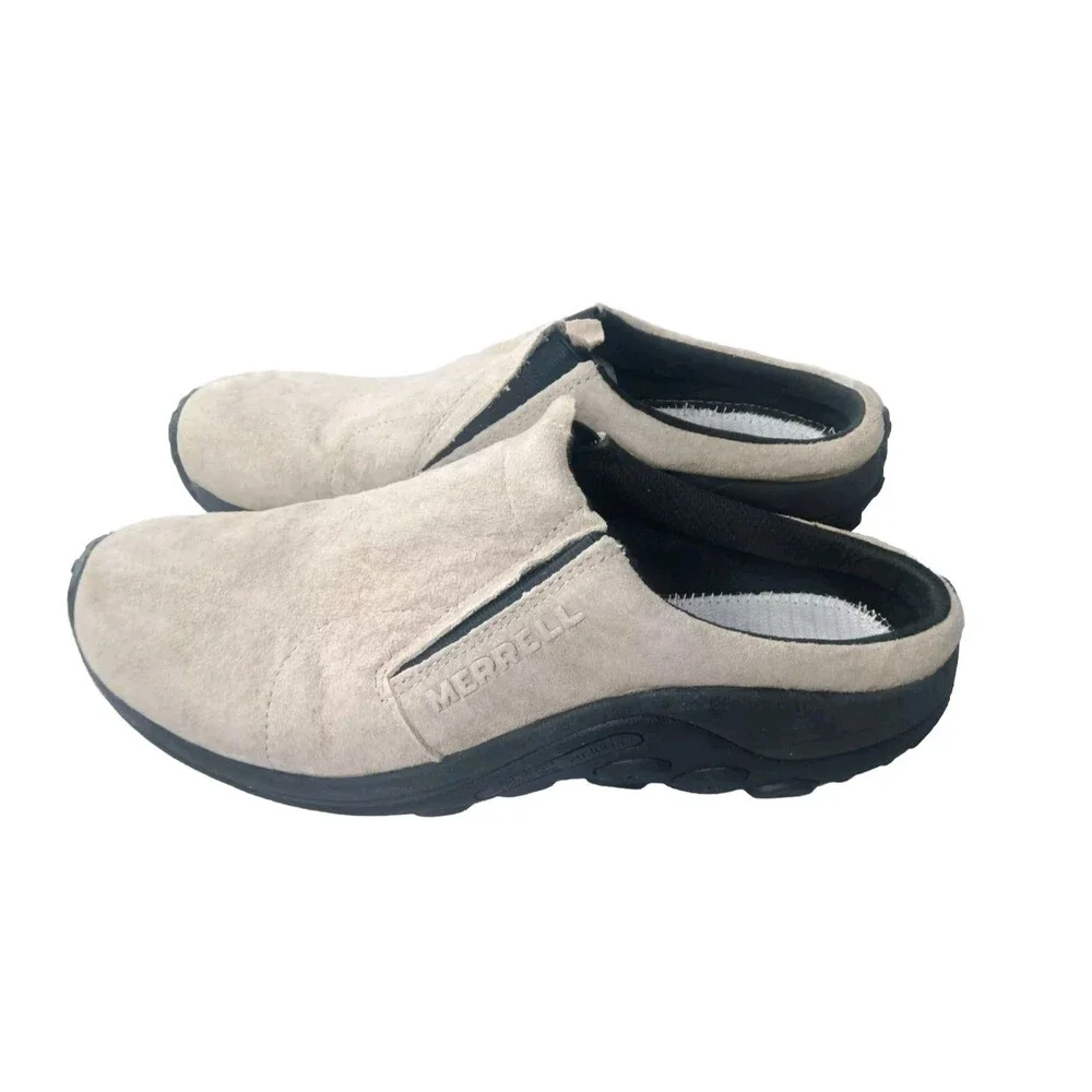 Merrell Men's Jungle Slide Mule Shoes Size 9.5 Beige Suede Retail $95.00 - Picture 2 of 8